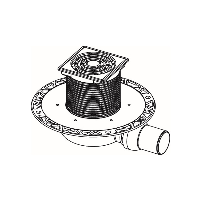 Gólflás 50mm V Flatt TC S110 Gegnumst. m.blöðku