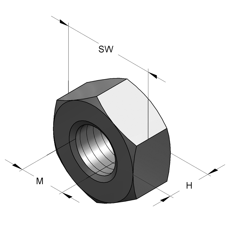 Ryðfr. ró 10 mm 304 (100)
