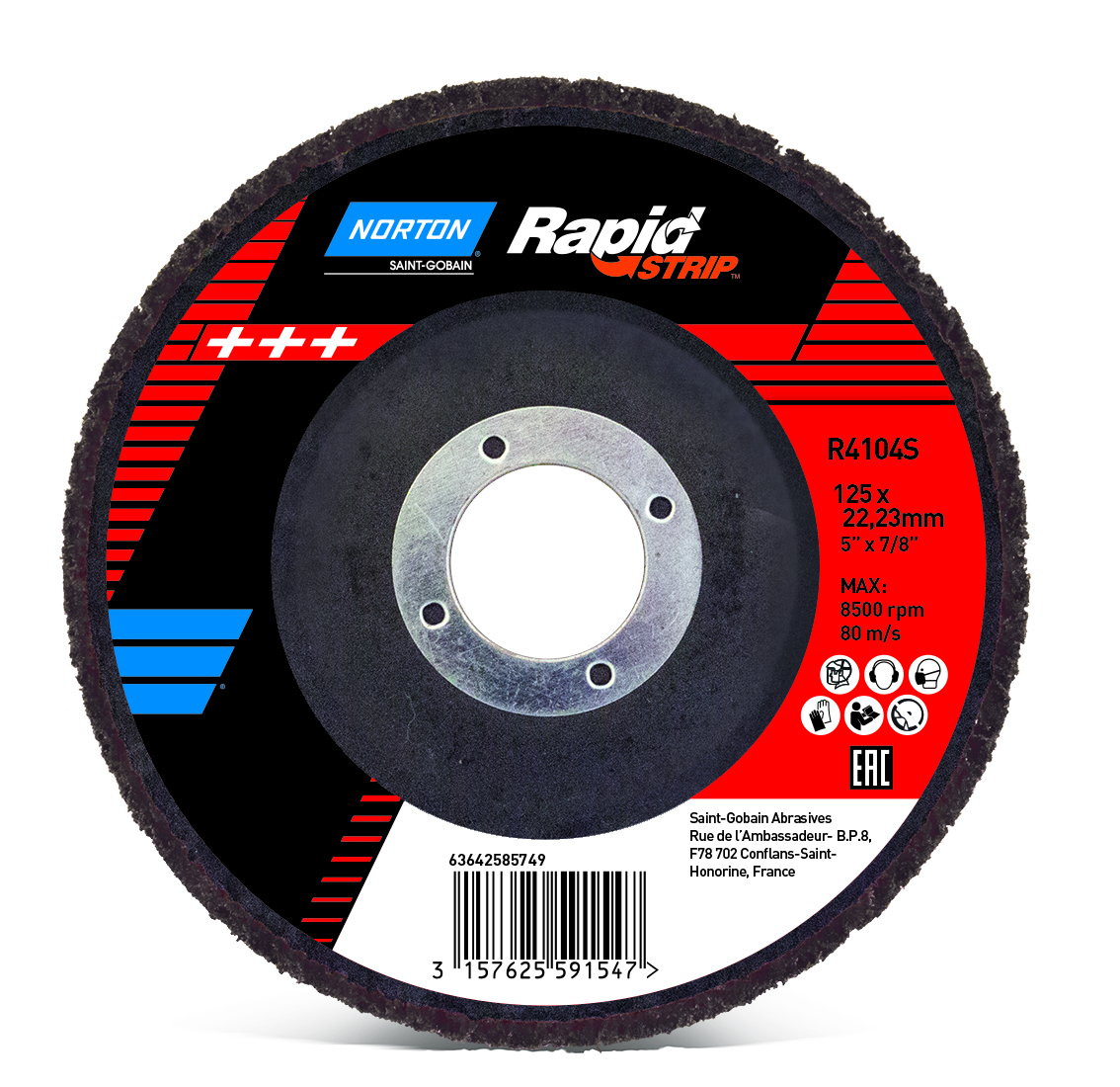Slípiskífa 115mm rapid finish rauð