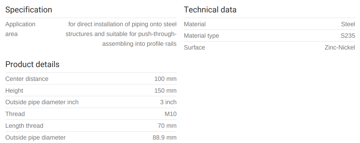 U-járn Sprinkl.3" 10 x 89mm
