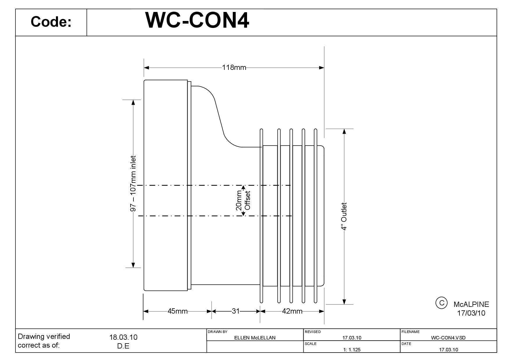 Wc hólk hjá.2cm 106 12cm CON4