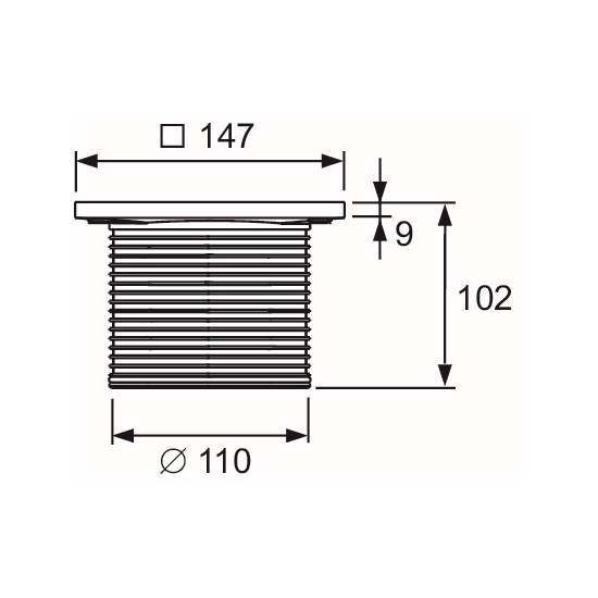 Toppur 150mm TECE Drainpoint S