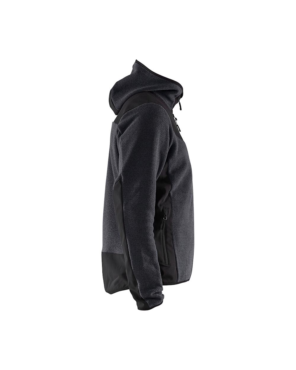 Prjónajakki m/hettu softs d.gr./black 3XL