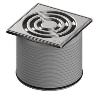 Toppur 100mm TECE Drainpoint S Stál rammi