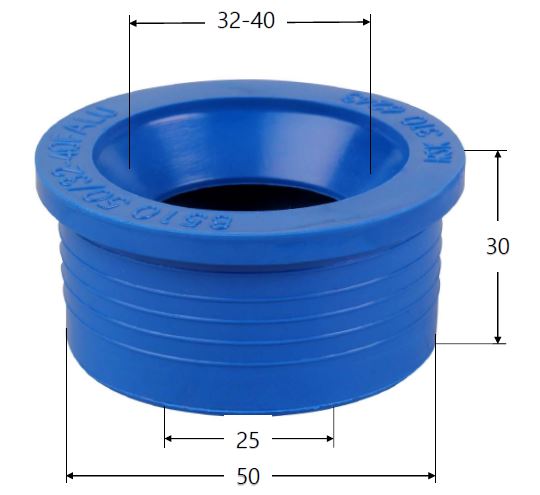 Gúmmín.50/40-32mm Blár