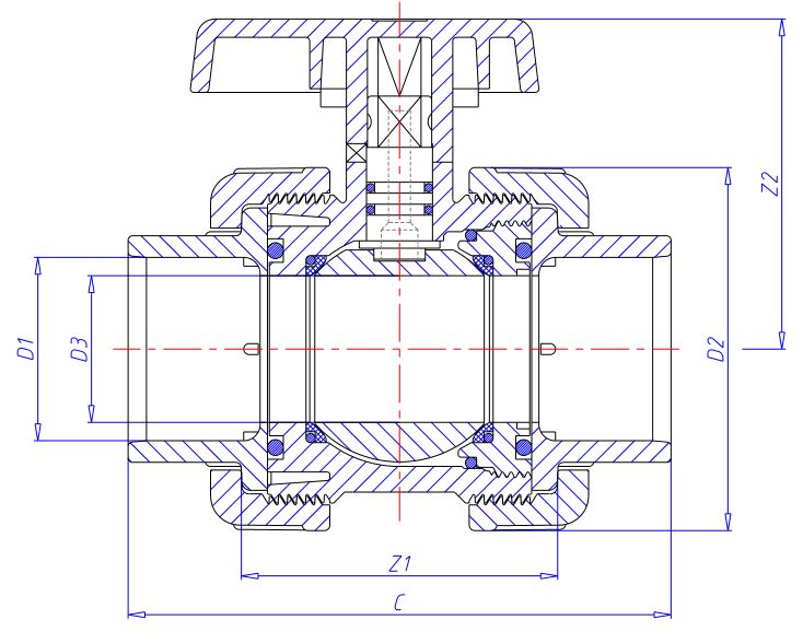VITON-Kúlul.50 mm.M/2 unionum