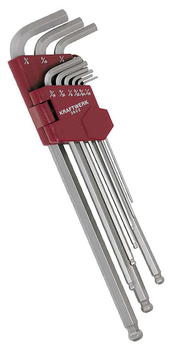 Sexkantasett  1/16-3/8 m/kúlu