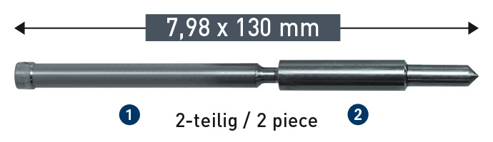 Stýripinni f.80mm kjarnab. 18-60mm 2stk