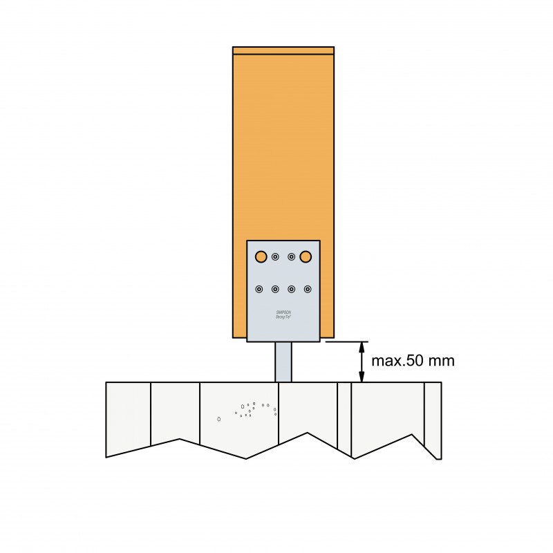Súluskór 100x90mm HDG