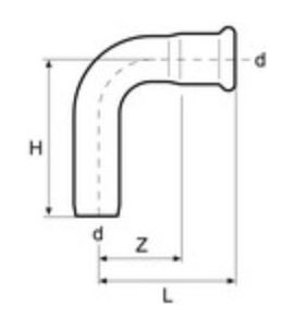 N-Hné 88,9mm Ryðfrítt