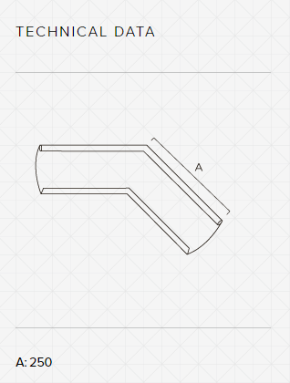 Úthorn 120 45° Rautt