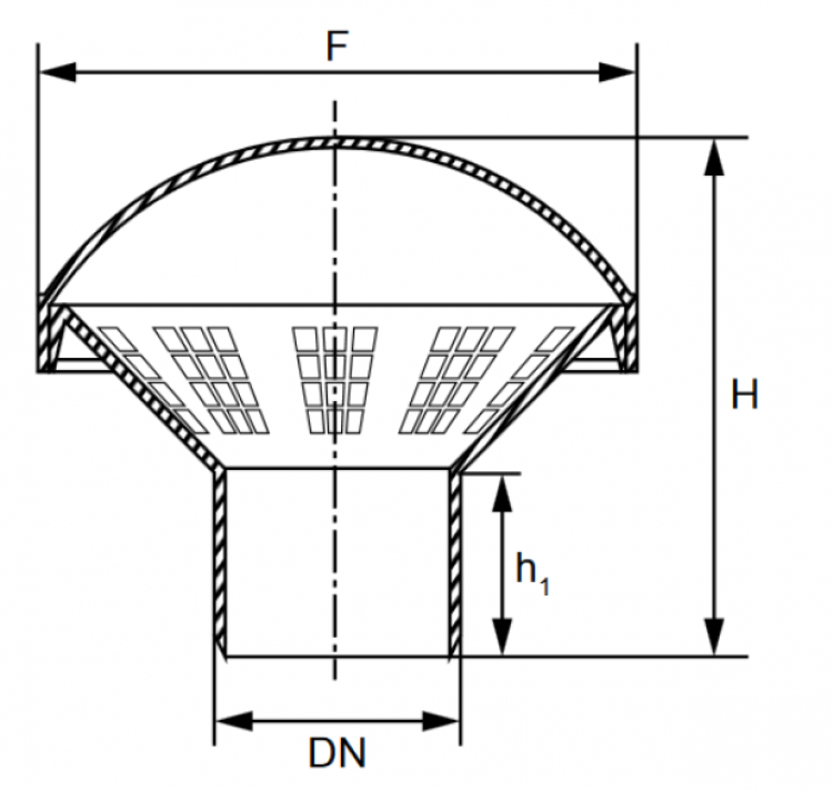 PP ÚTLOFTUN 110MM GRÁTT
