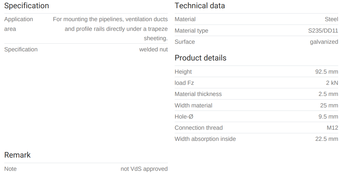 Trapisu-festing MU-S M12