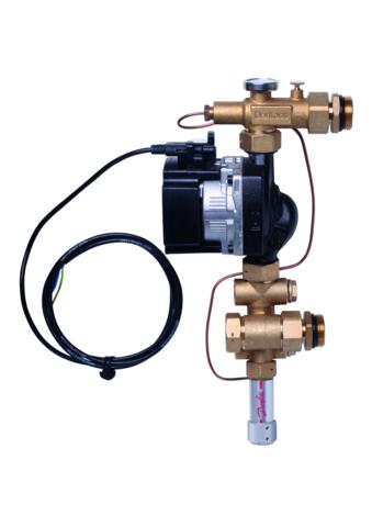 Uppbl-eining m/dælu f/gólfhita