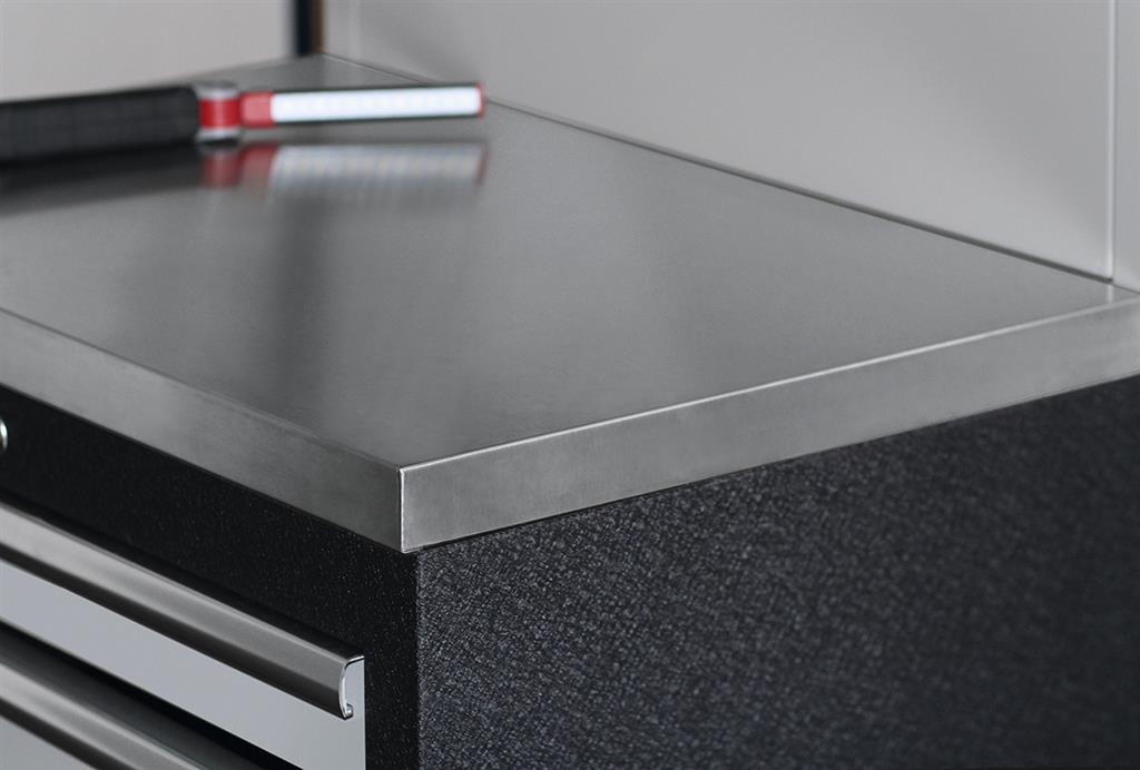 Borðplata 2041mm, ryðfrítt stá