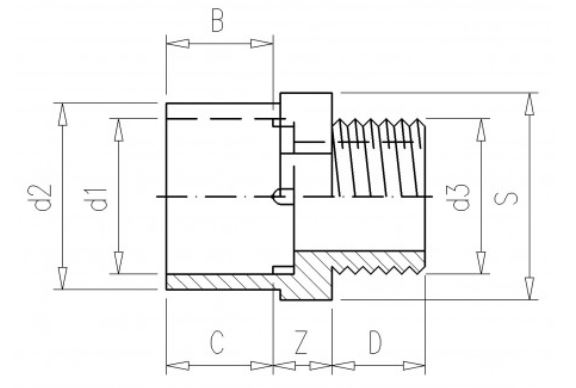 N.N Tengi 63mm x 11/2" UPVC