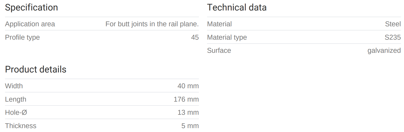 Samsetning f/brautir 40/176 RL80