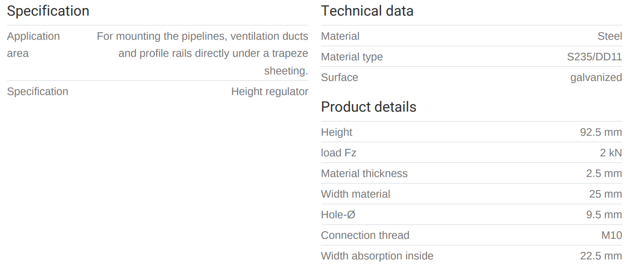 Trapisu festing 10m Mu-B M10
