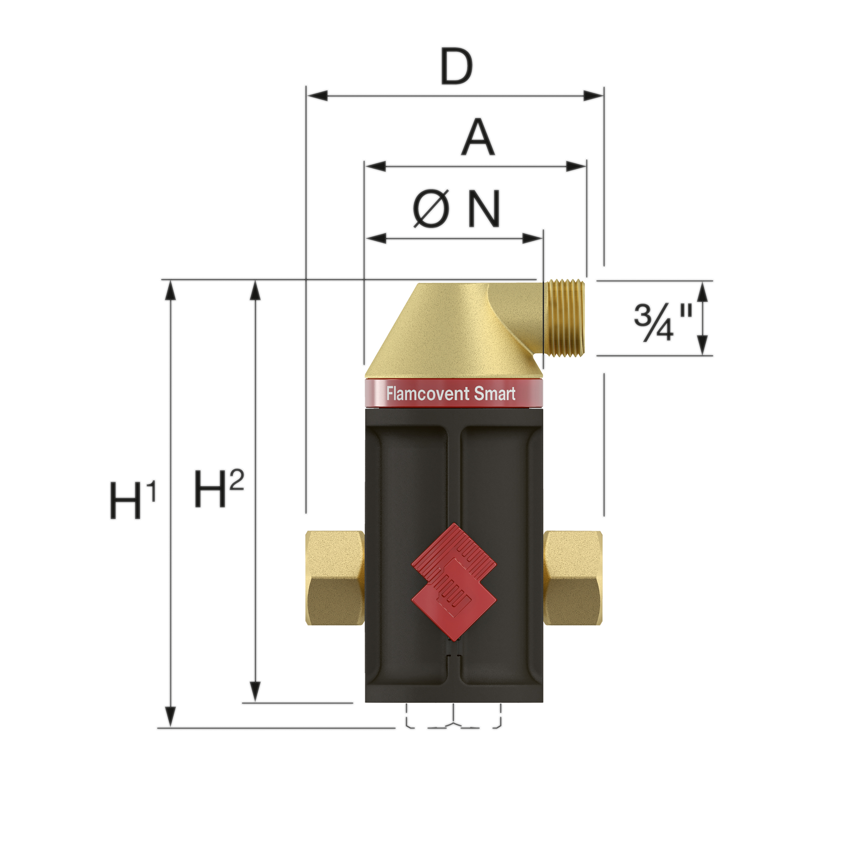 Flamcovent Smart Sía m/undanhl. 3/4"