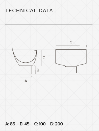 Stútur 150 / 85 hvítur