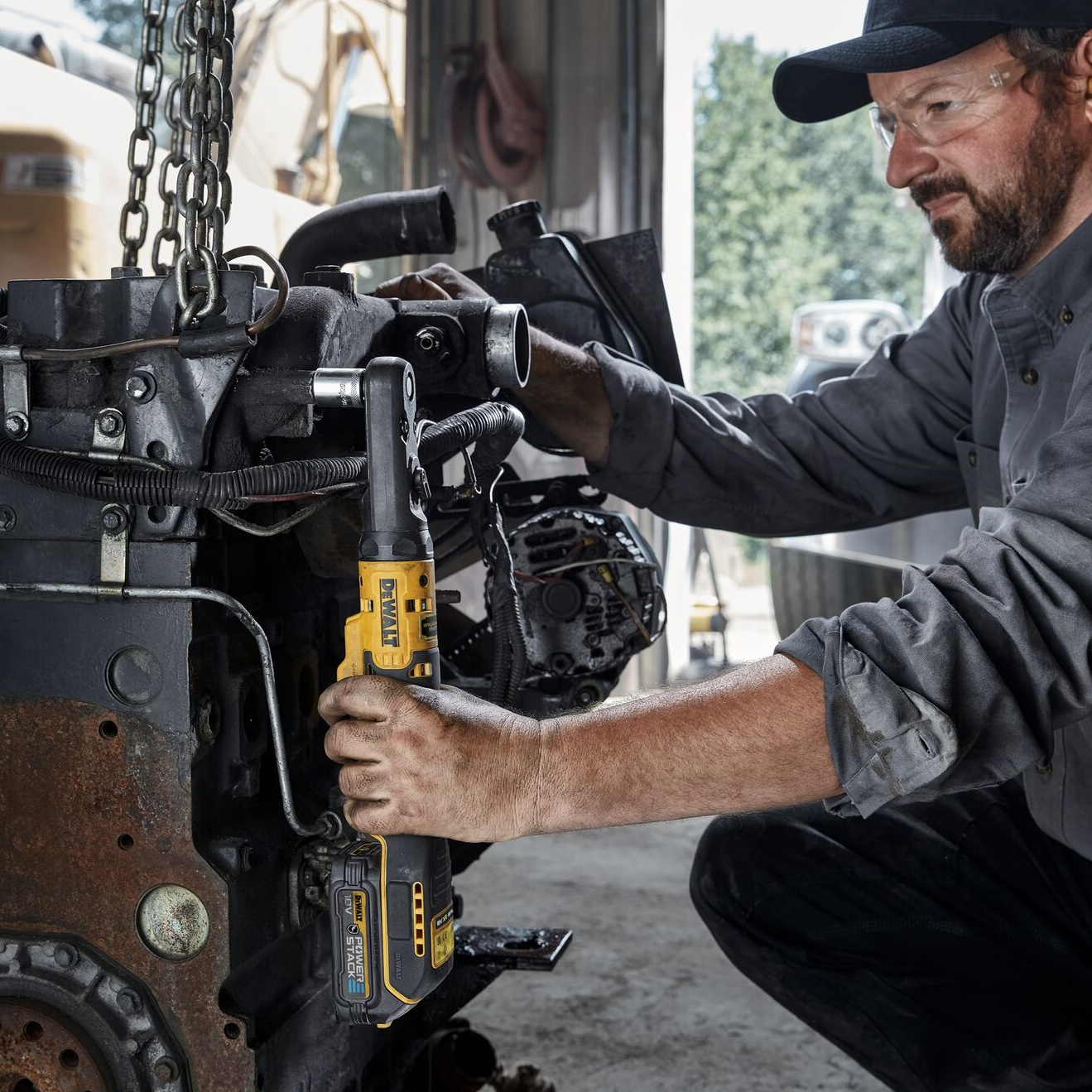 Skrall 3/8" og 1/2" 18V XR stök vél