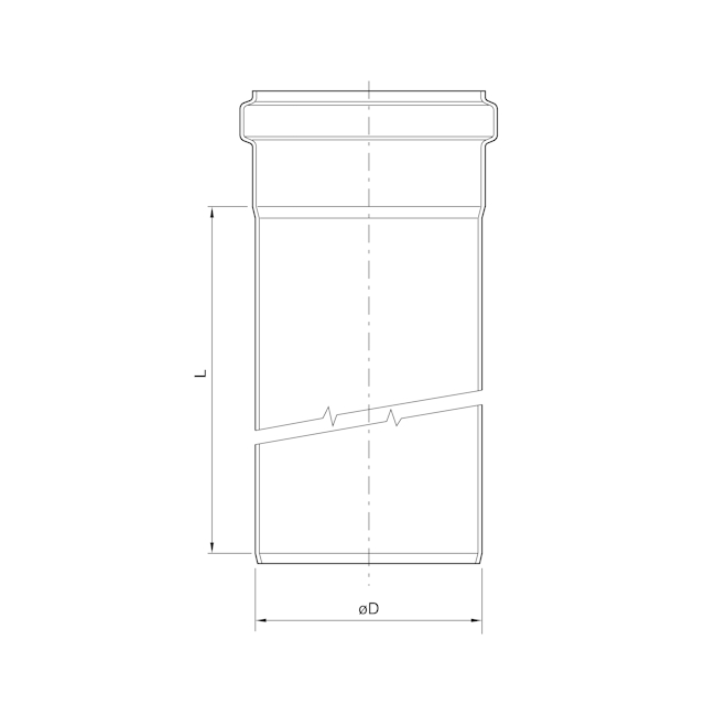 Rör 50 x 1000 ryðfrítt