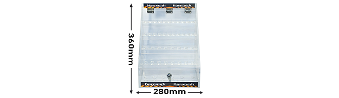 Skápur fyrir kjarnabora 44stk