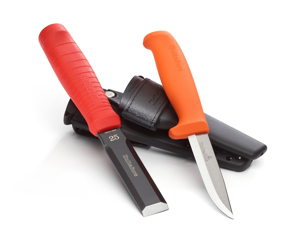 Sporjárn og hnífur saman í hulstri