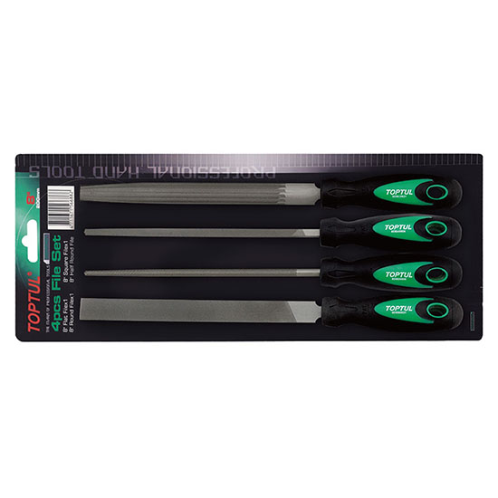 Þjalasett  8" Toptul 4stk