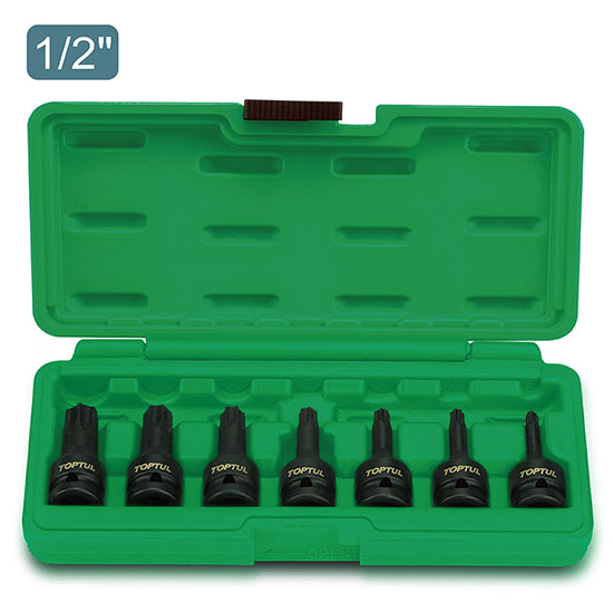 Torx Sett ( Harðir ) 7stk 1/2"