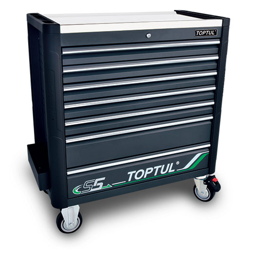 Verkfæravagn S5 413 hluta Jumbo Ryðfrír toppur