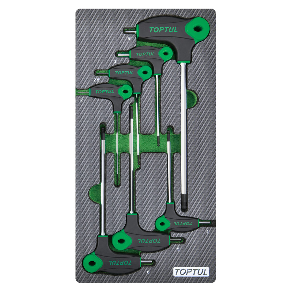 Sexkantsett L-Type svampur 7 hluta (Carbon)