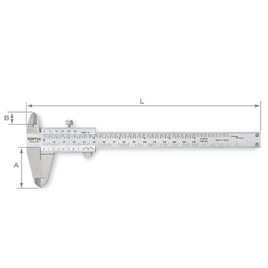 Skíðmál Toptul - Stainless 150mm