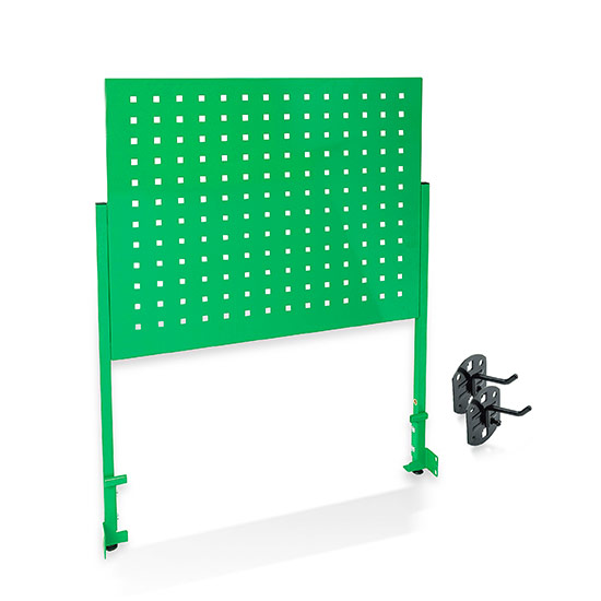 Bakplata ofan á verkfæravagn