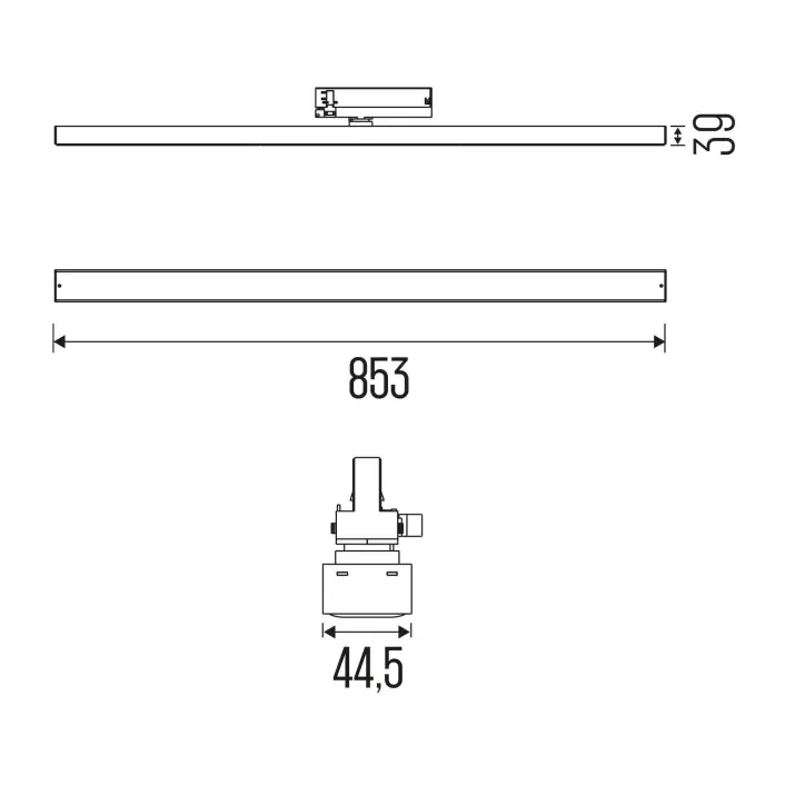 Irmin TR HE Opal 4400lm 930 35,5W 110° Svart on/off