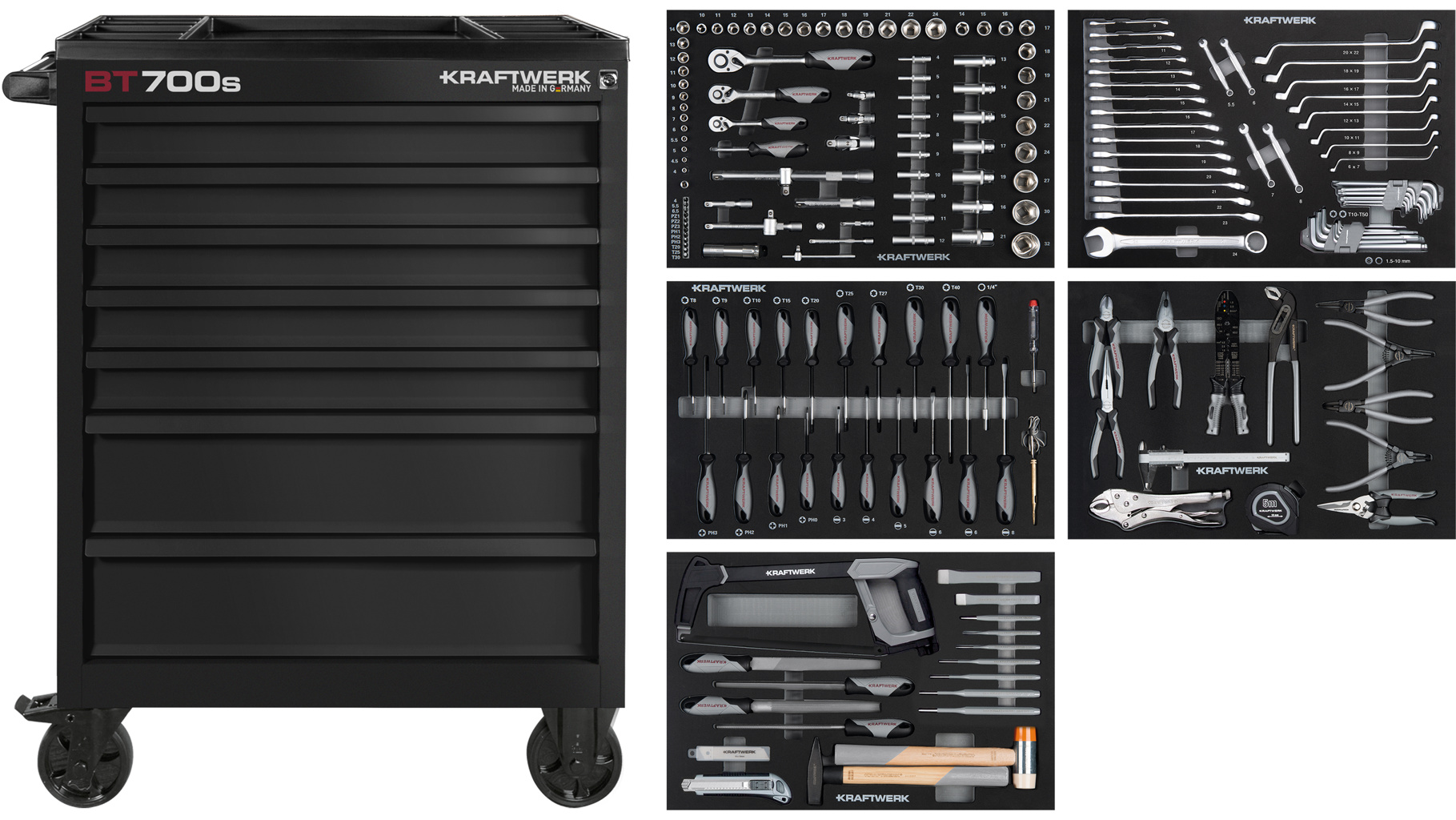 Verkfæravagn BT700 194stk