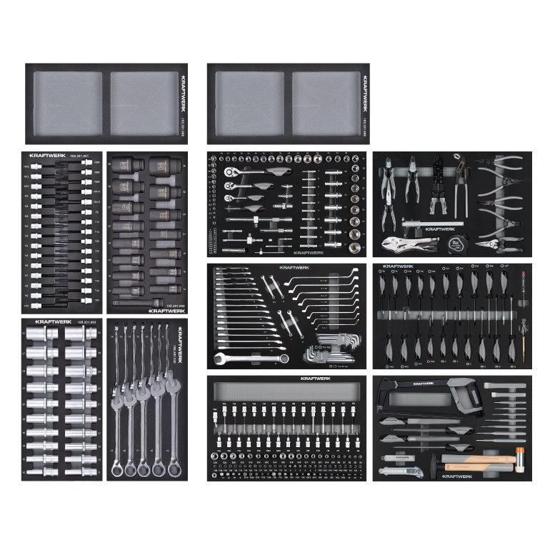 Verkfærabakkar EVA 382 stk BT700 og BT900