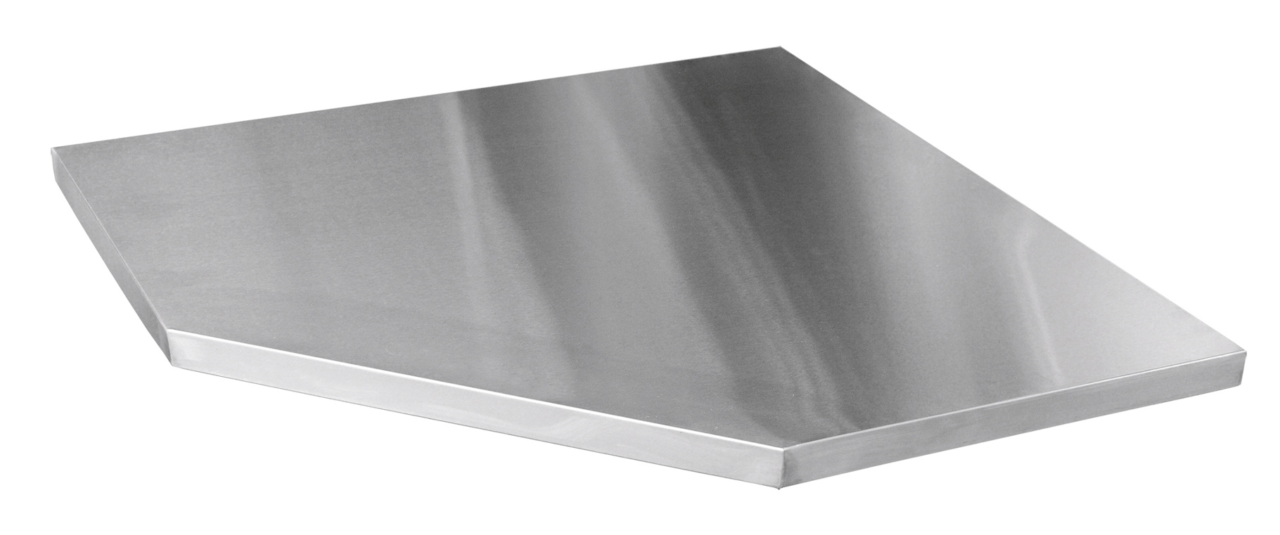 Borðplata, ryðfrítt stál fyrir Hornskáp