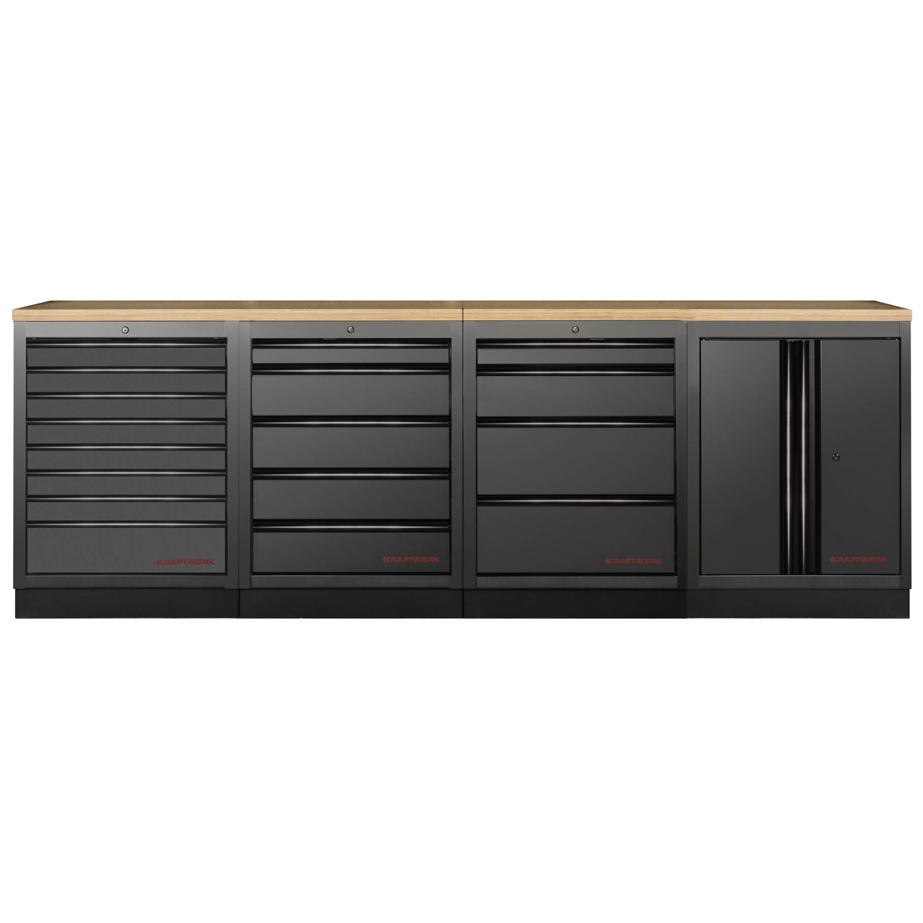 Skápasamstæða MOBILIO 4 einingar, svört