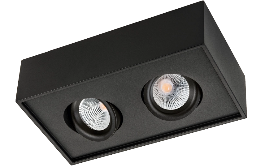 Cube Lux Svartur 2x8W LED 2700K 1160lm 42° trail. edge dim.