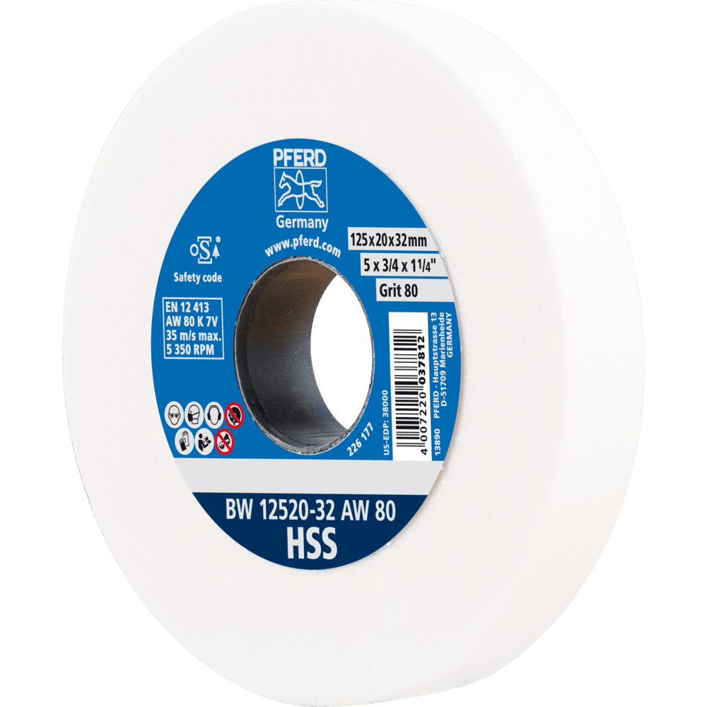 Smergelsteinn 125x20mm 80 HSS