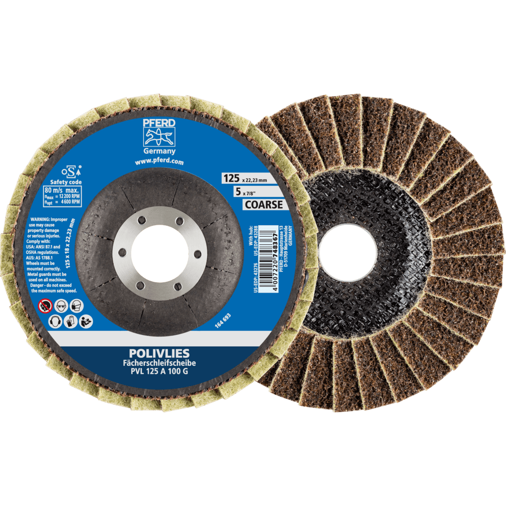 Flókaflipaskífa 125mm grófleiki 100