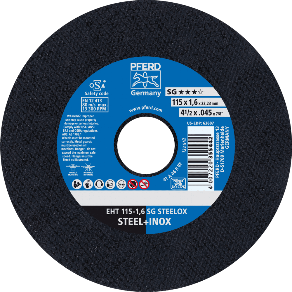 Skurðarskífa 115x1,0mm Pferd S