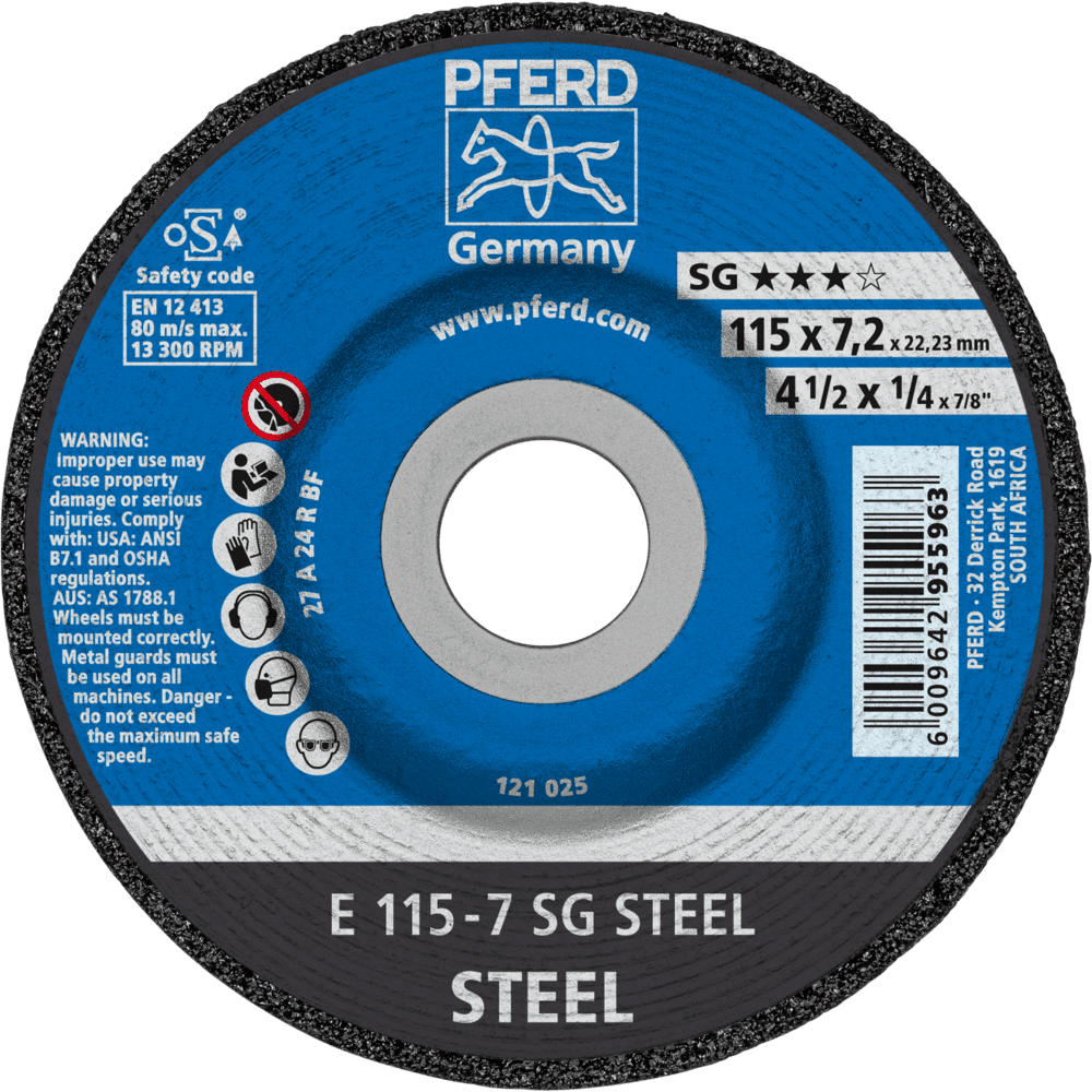 Slípiskífa 115x7,0mm Pferd SG