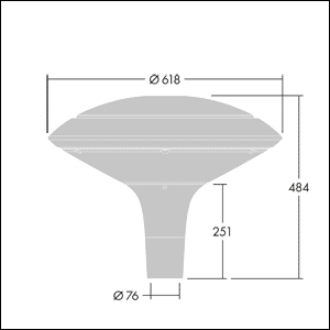 Plurio PLI D LED 26W 830 IP66 BPS, IK08, 2782lm m.4m snúru