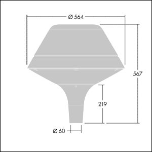 Plurio O LED 60W18L105 IP66 3000K 6028lm C5 100.000klst L95 BS  