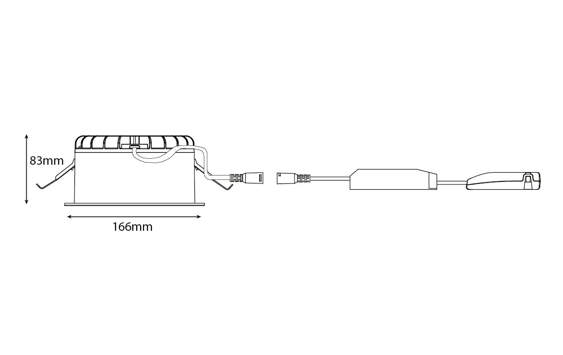 Rax SOFT 150 Hvítt 3000K 13W 1600lm IP54/20 68°DALI-2/Push