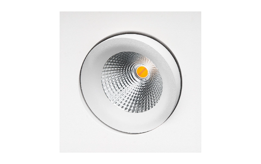 Gyro square WD hvítt 7W 550lm 2000-2800K 42° IP44/20  Gatmál: 83mm