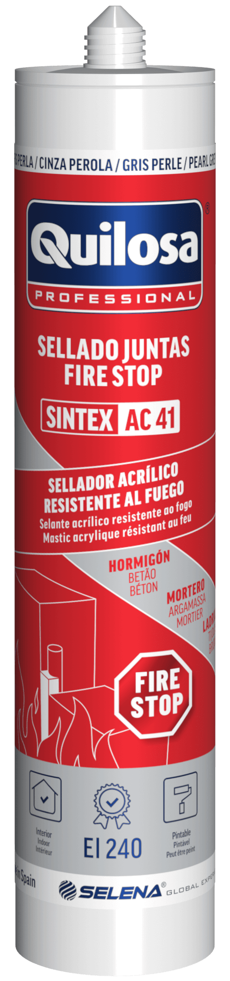 Eldvarnarakríll AC-41 300ml Grátt